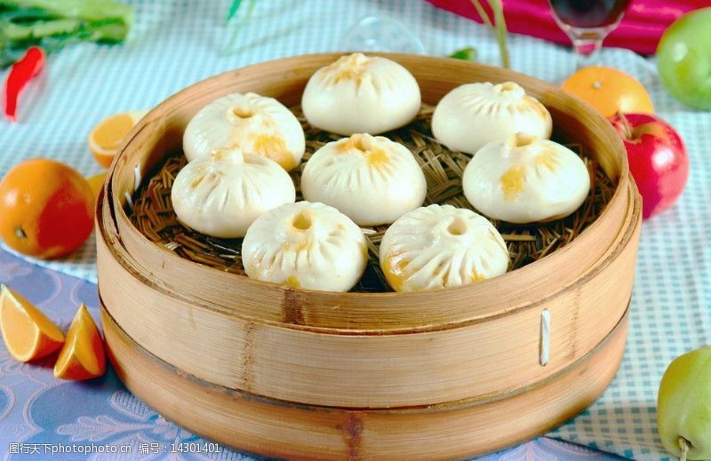 蟹黄包子图片素材