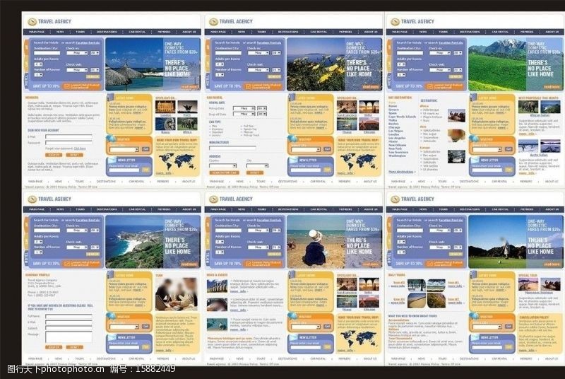 高尔夫人物欧美旅游网页模版图片
