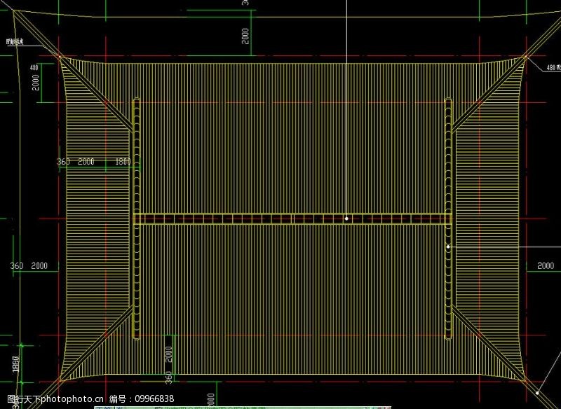 大雄宝殿金殿屋顶平面图片
