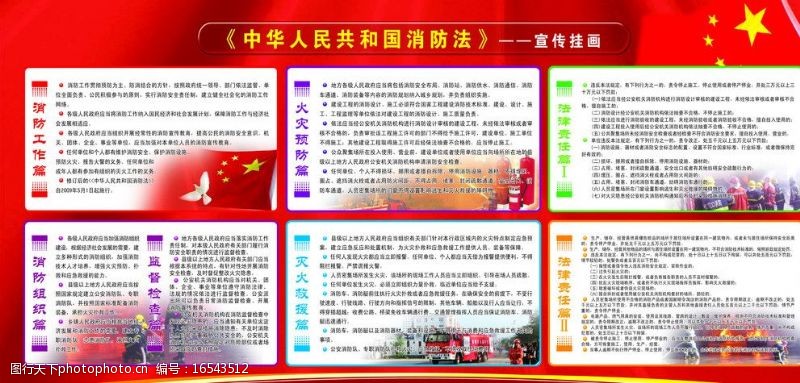 法律责任中华人民共和国消防法展板图片
