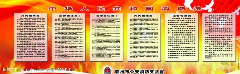 法律责任中华人民共和国消防法展板图片