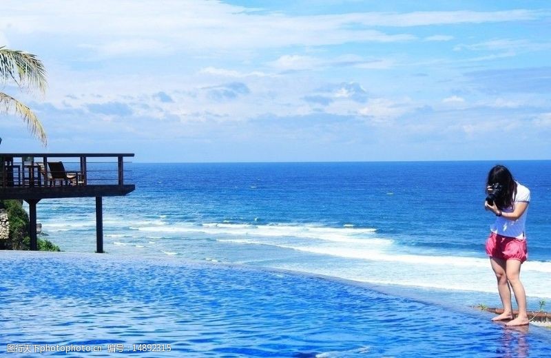 巴厘岛无边泳池图片