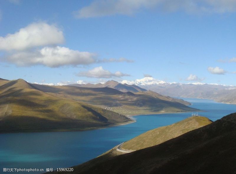 碧水蓝天西藏湖图片