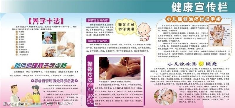 穴位中医幼儿保健健康宣传栏图片