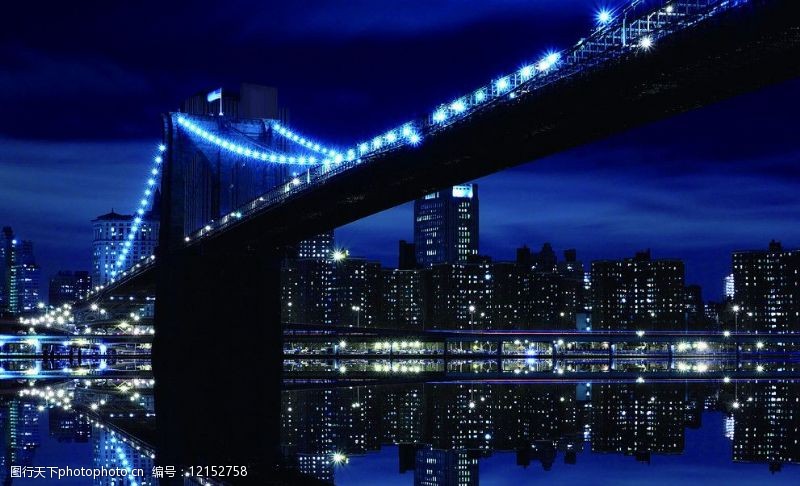 灯光熠熠城市夜景图片