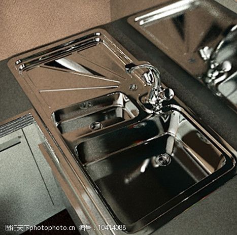 3d不锈钢水龙头厨具模型图片