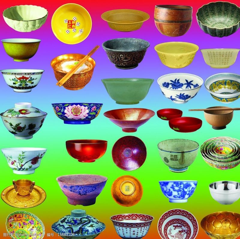 各种各样花陶瓷碗大全图片