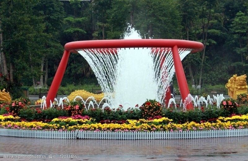 雕塑喷泉深圳东部华侨城图片
