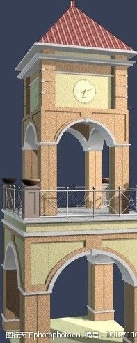 室外模型钟楼图片