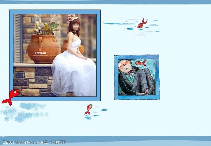 婚纱相册素材下载相框模板图片