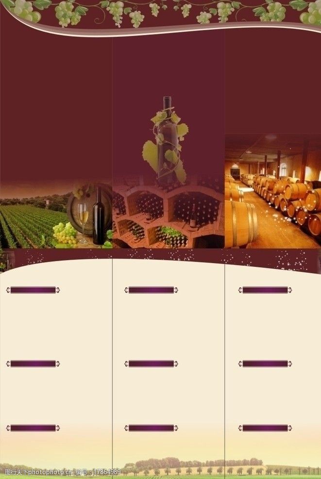 葡萄酒dm单红酒宣传折页图片