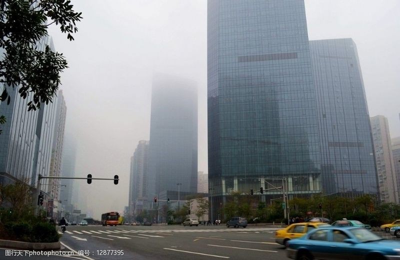 南通市大雾中的广州天河图片