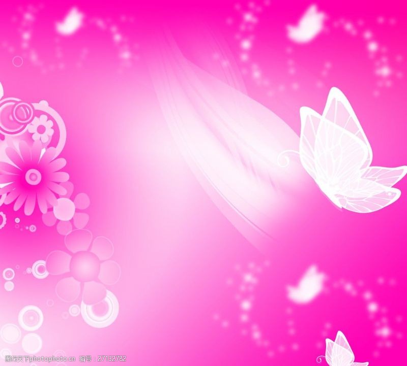 梦幻元素组合粉色婚纱梦幻背景