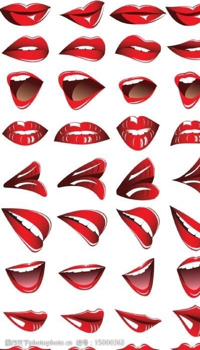 嘴巴矢量嘴唇图片