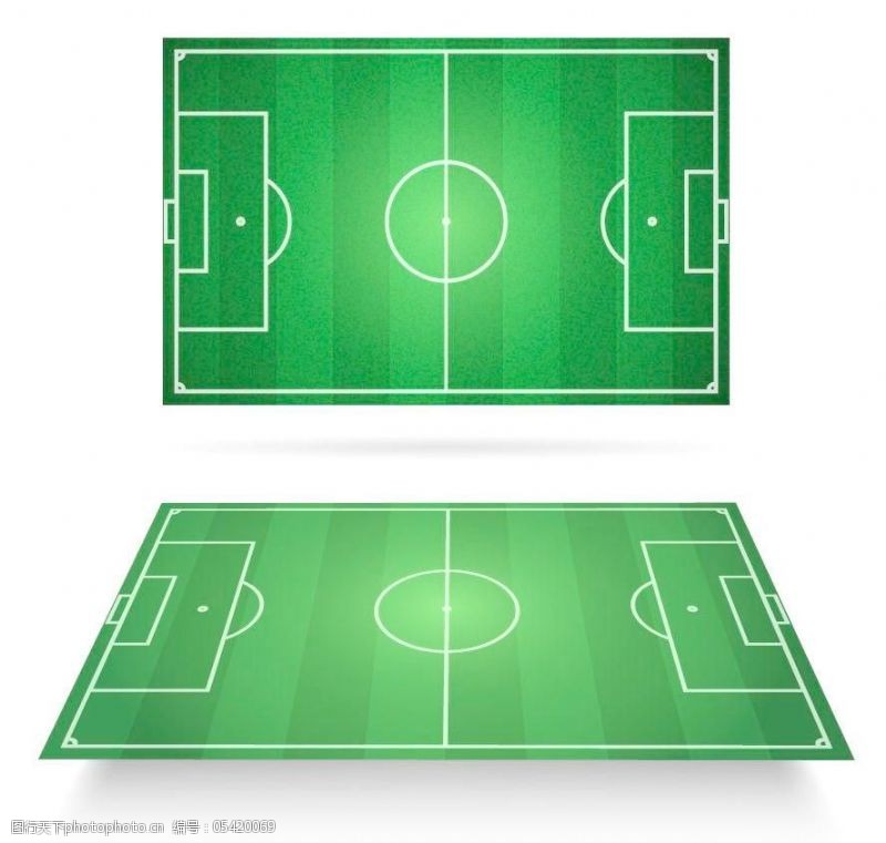 足球场示意图矢量图片