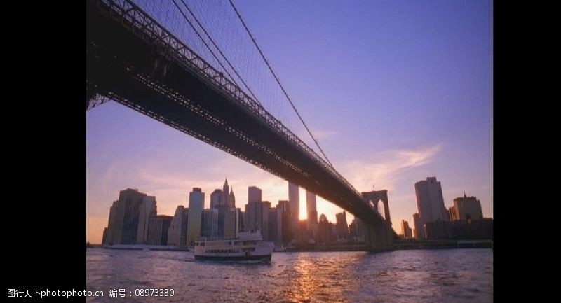 建筑视频素材城市跨海大桥
