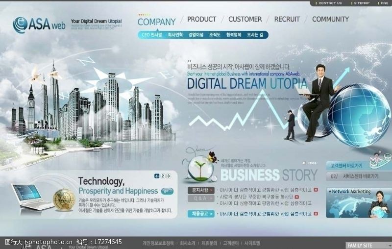 房产彩页韩国网站模版图片