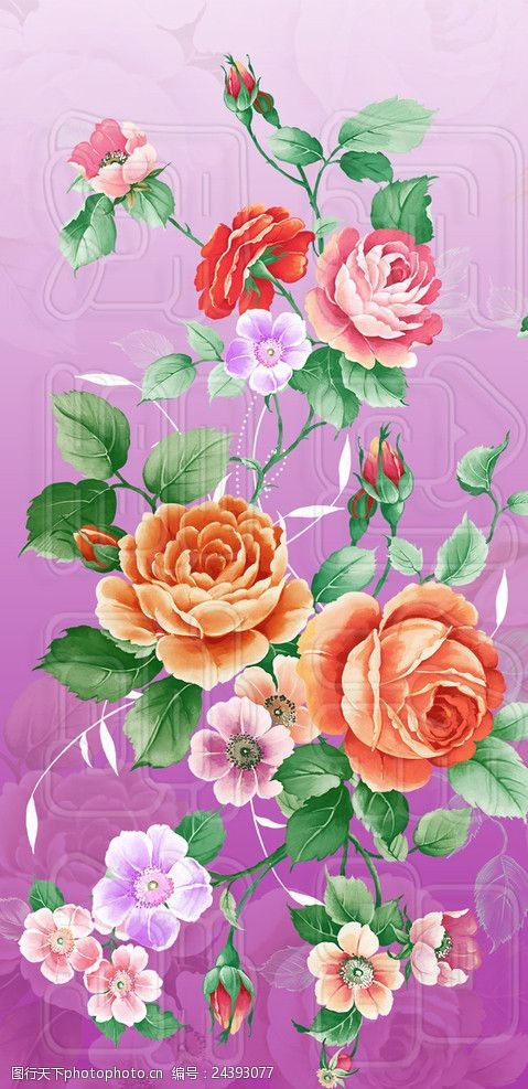 花卉布纹玫瑰花花卉图案