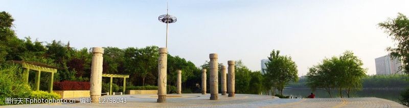 射灯柱潍坊市虞河景观图片