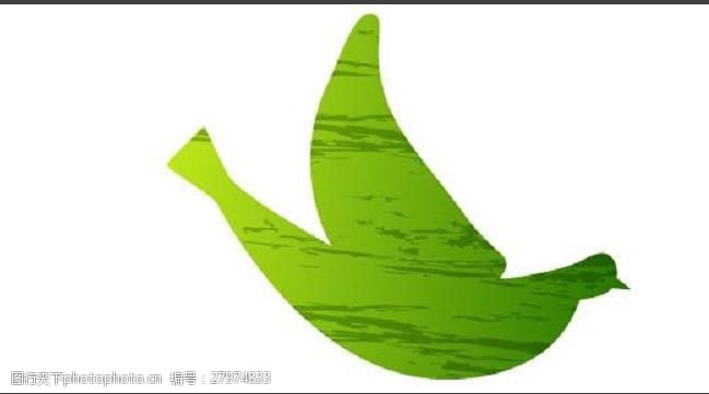 鸽子环保插画绿色飞鸽