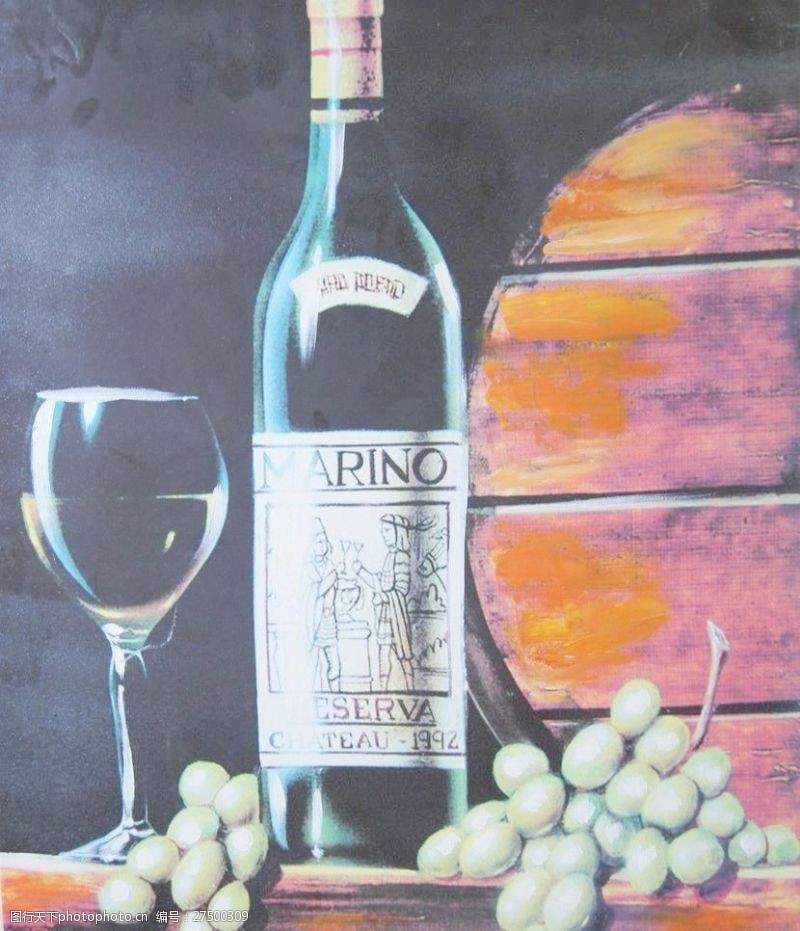杯子模板模板下载葡萄酒油画图片