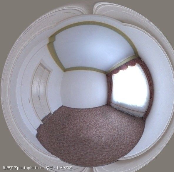 房屋模型HDR独立房间反射球图片