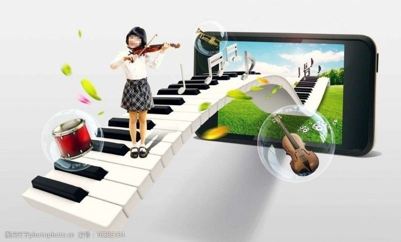 琴键女孩音乐教育图片