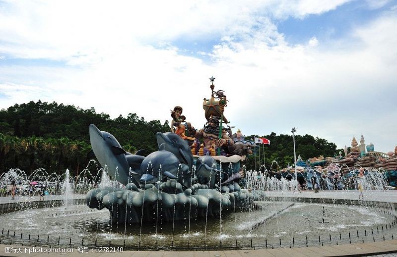 雕塑喷泉中山长江水上乐园图片