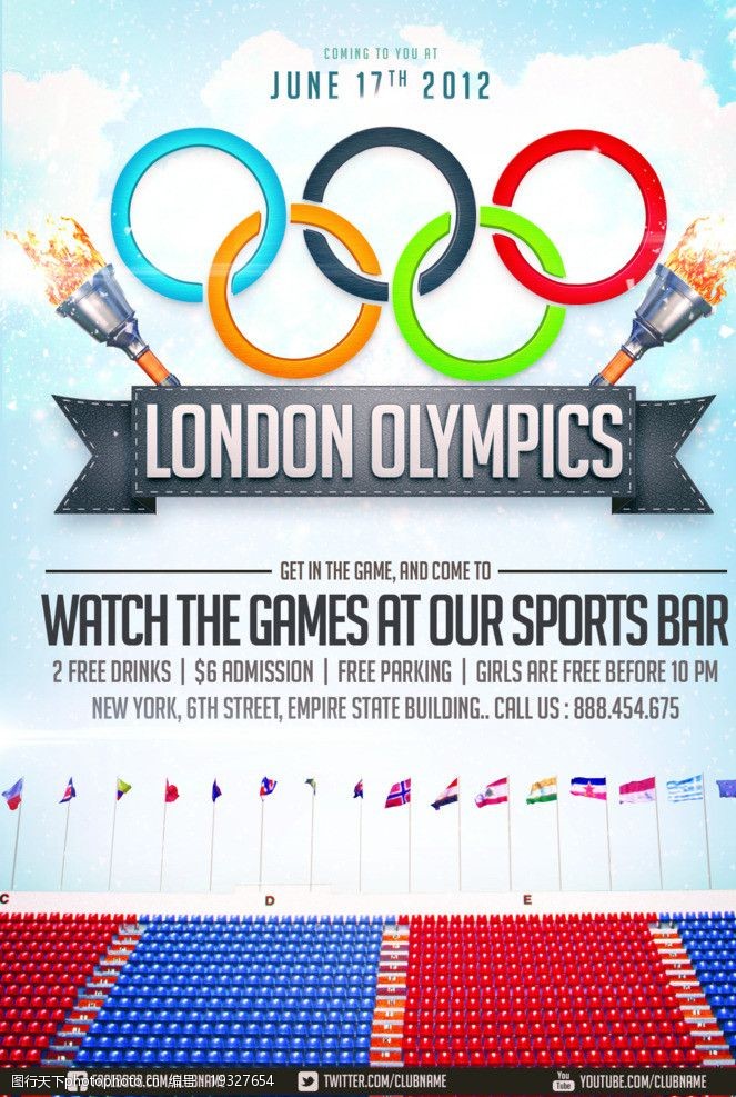 奥运奖牌伦敦奥运会海报图片