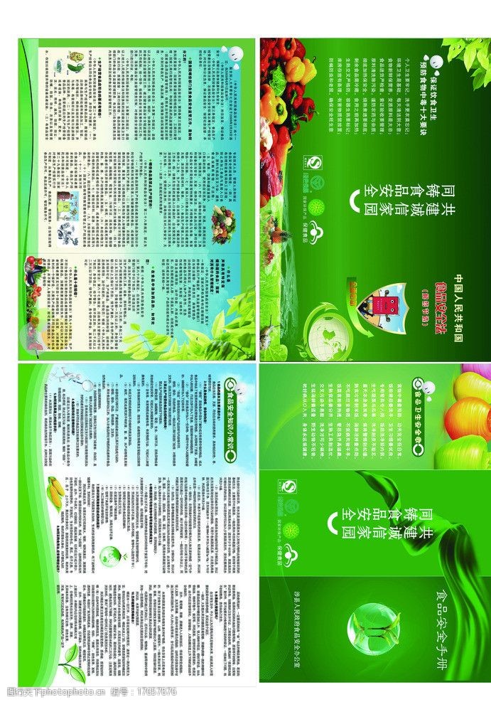 蔬菜三折页食品安全三折页图片