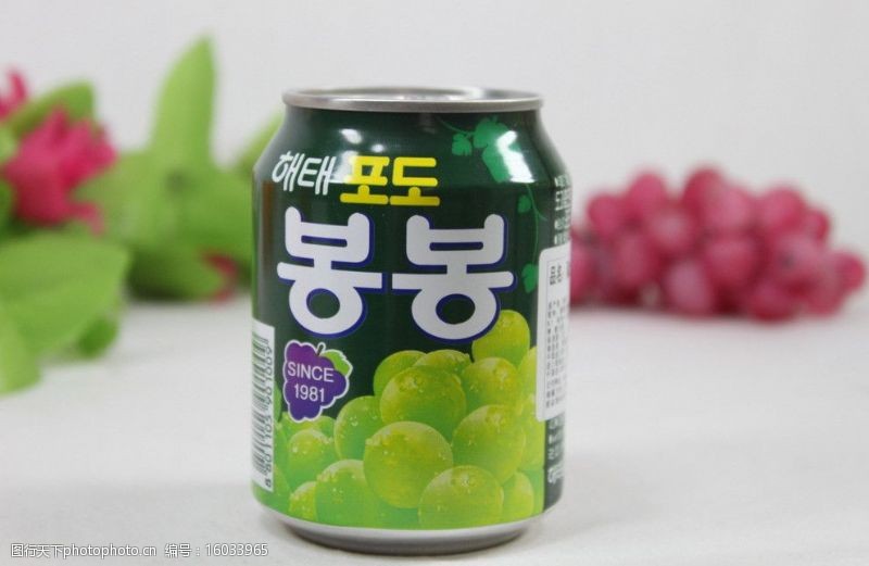 韩国葡萄汁葡萄果肉果汁饮料图片