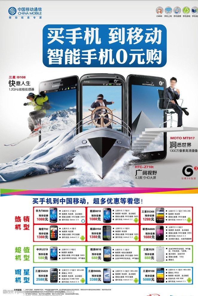 中华联合移动智能手机合约购机海报