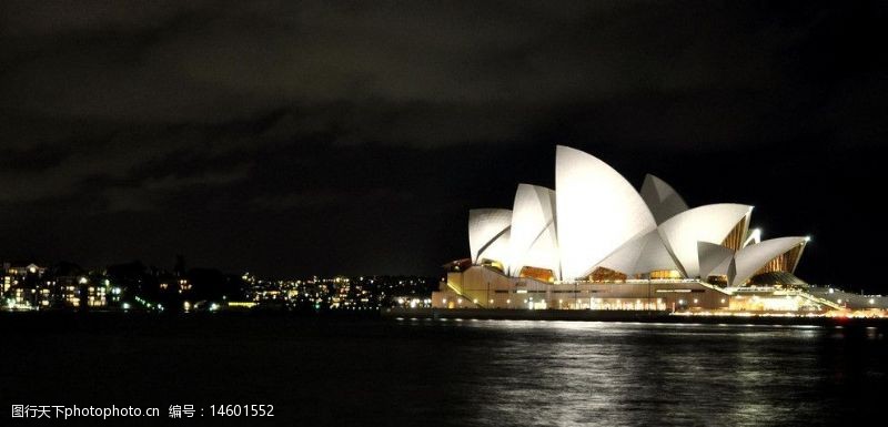 世界著名建筑澳大利亚悉尼歌剧院夜景图片