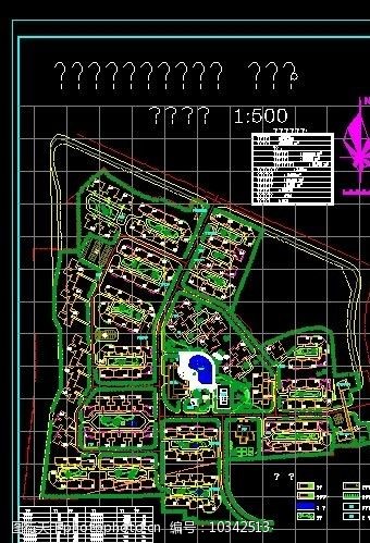 施工总平面图居住区CAD平面规划图图片