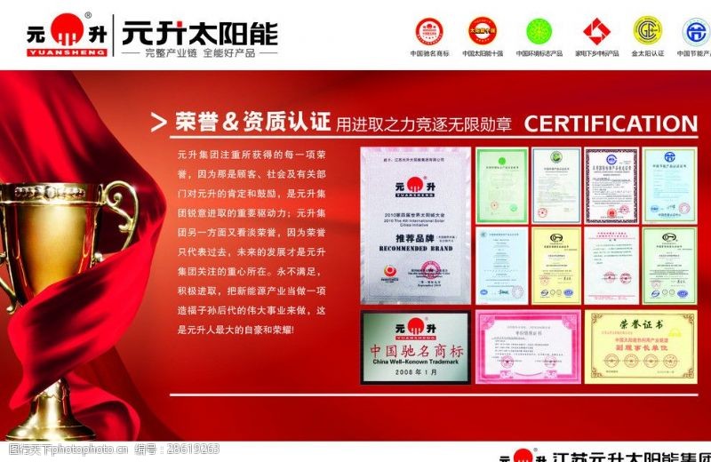 中国品牌证书企业荣誉