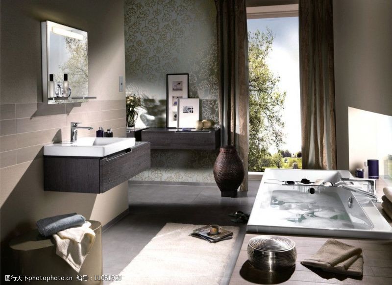 陶瓷水缸浴室图片