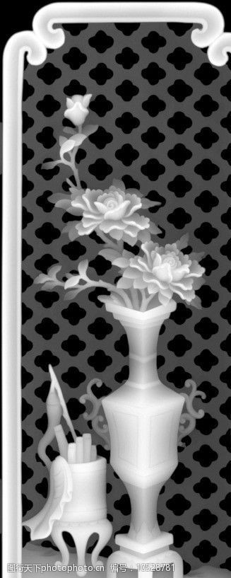 实用素材花瓶灰度图图片