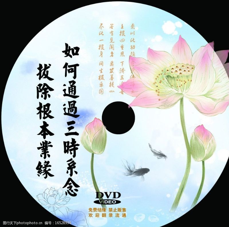 佛教光盘三时系念光碟设计图片