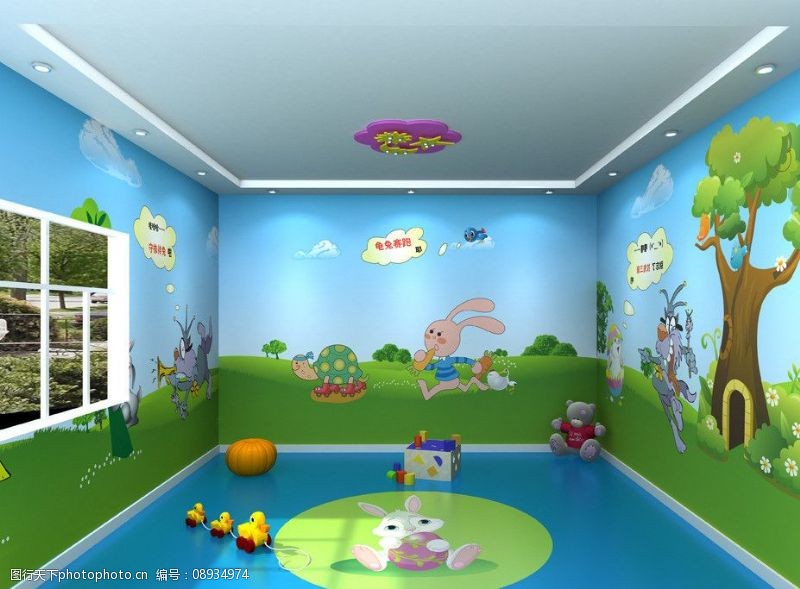 矩形的幼儿园活动室图片