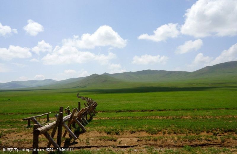 篱笆蒙古国草原图片