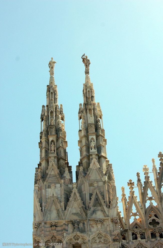 世界著名建筑米兰大教堂局部图片