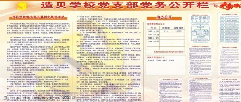 中国共产党党务公开栏展板图片